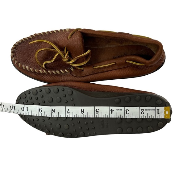 Minnetonka Moccasin Brown Leather Loafers Size Please See Measurements - Picture 12 of 12